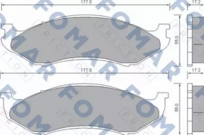 FOMAR FRICTION fo664681 -  Комплект тормозных колодок, дисковый тормоз